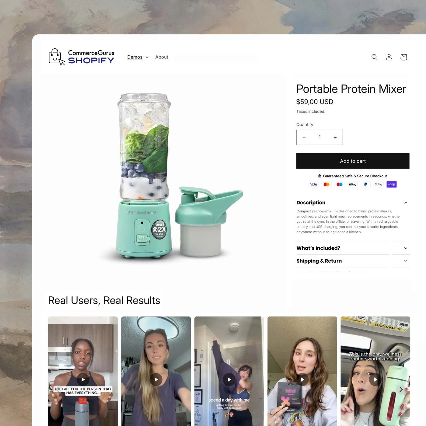 CommerceGurus Shoppable Video