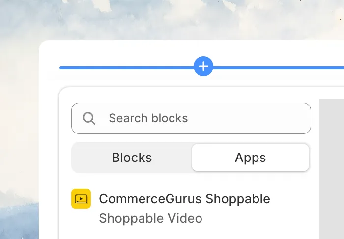 Add the app widget to your template