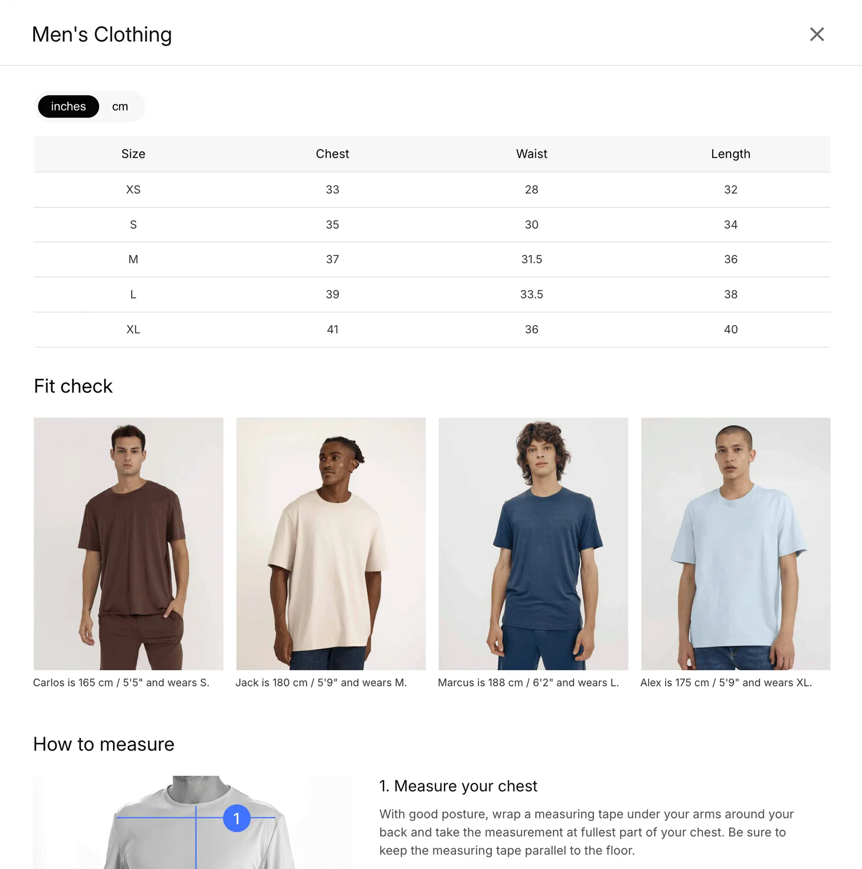 CommerceGurus Size Guides app