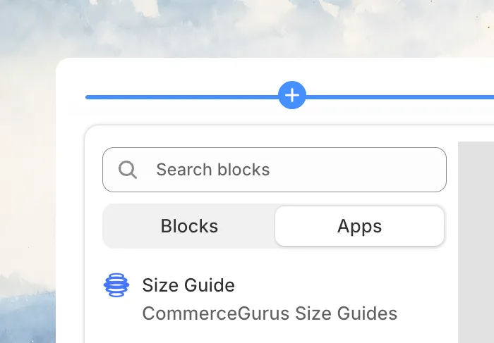 Add the app widget to your template